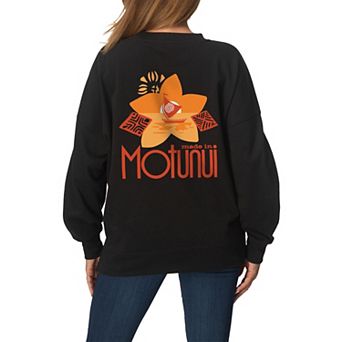 Women's Disney's Moana "Made In Motunui" Oversized Fleece Crew Sweatshirt
