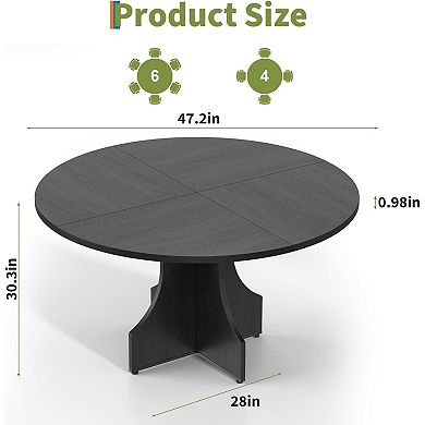 Wooden Dining Room Table with x-Shaped Stable Pedestal