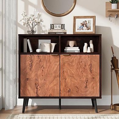 31.5 in Large Sideboard Buffet Credenza Storage Cabinet with Shelves
