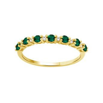 Jewelexcess 14k Gold over Sterling Silver Multi-Gemstone Ring