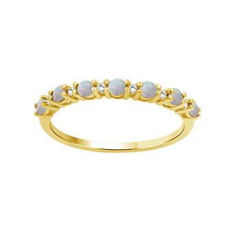 Jewelexcess 14k Gold over Sterling Silver Multi-Gemstone Ring