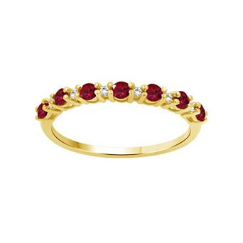 Jewelexcess 14k Gold over Sterling Silver Multi-Gemstone Ring