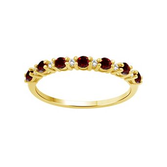 Jewelexcess 14k Gold over Sterling Silver Multi-Gemstone Ring