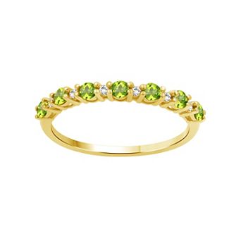 Jewelexcess 14k Gold over Sterling Silver Multi-Gemstone Ring