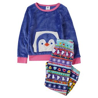 Girls 2-16 Lands' End Plush Pajama Top & Pajama Bottoms Set