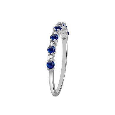 Jewelexcess Sterling Silver Prong Set Multi-Gemstone Ring