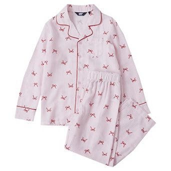 Girls 4-18 Lands' End Flannel 2 pc Pajama Top & Pajama Bottoms Set
