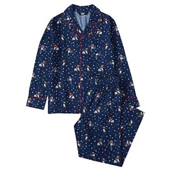 Girls 4-18 Lands' End Flannel 2 pc Pajama Top & Pajama Bottoms Set