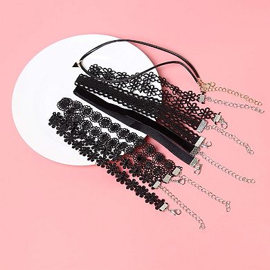 6PCS Velvet Tattoo Choker Set