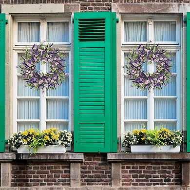 24-inch Lavender Eucalyptus Wreath Spring Summer Door Decor