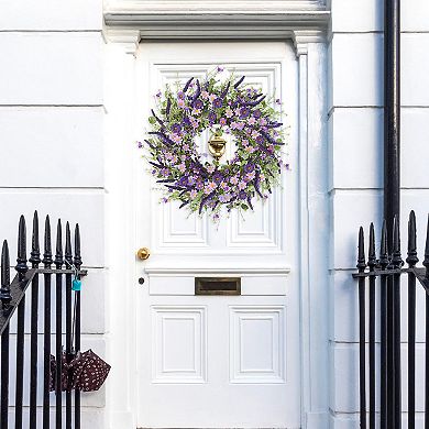 24-inch Lavender Eucalyptus Wreath Spring Summer Door Decor