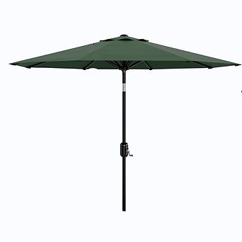 9FT Tan Outdoor Patio Market Umbrella with 6 Sturdy Ribs-UV Protection Waterproof for Garden