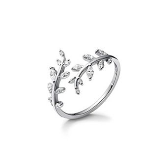 Sterling Silver Leaf Stackable Ring