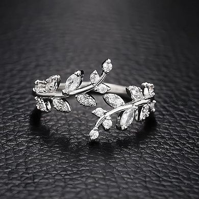 Sterling Silver Leaf Stackable Ring