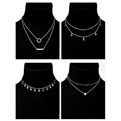 9 Pcs Layered Choker Necklace Set