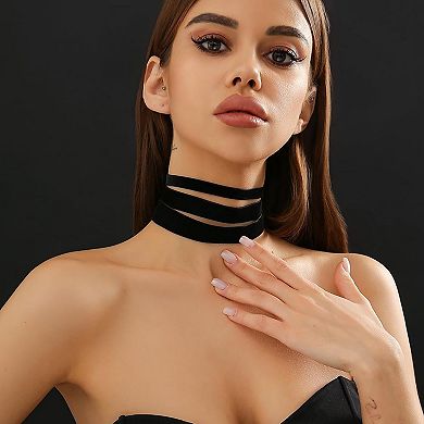 Adjustable Black Choker Set
