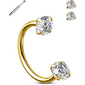 Cubic Zirconia Nose Studs Set