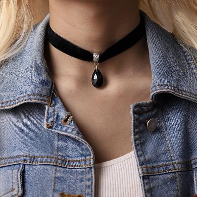 Black Gothic Choker Necklace for Women