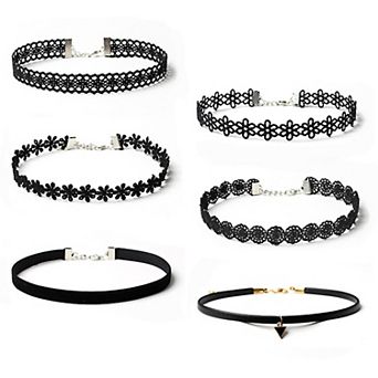 Classic Gothic Black Choker Necklaces for Women