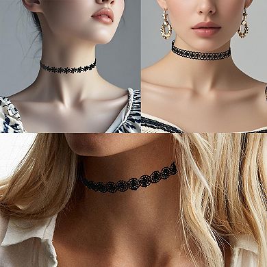 Classic Gothic Black Choker Necklaces for Women