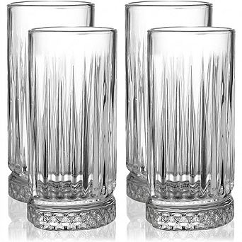 4 pc Tall Glass Set, Drinking Glasses for Everyday Beverages