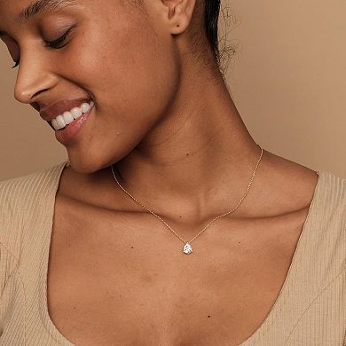 Cubic Zirconia Pendant Necklace with Slider Chain