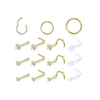 Nose Hoop and Stud Pack Set