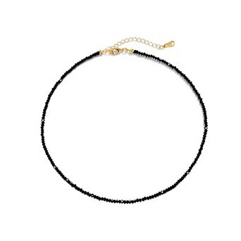 Black Spinel Beaded Choker Necklace