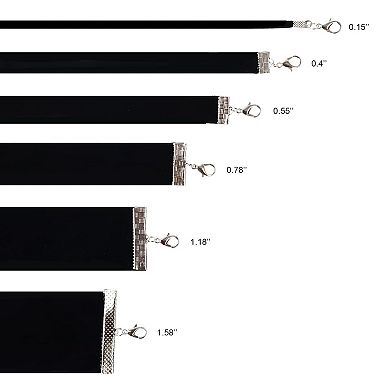 6PCS Gothic Velvet Choker Set