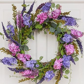 20" Lavender Lilac Wreath Floral Spring Summer Farmhouse Decor