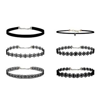 Adjustable Black Choker Necklace