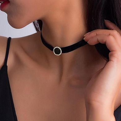 90s Style Black Velvet Choker Necklace for Women