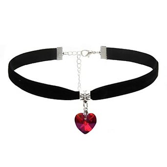 Adjustable Heart Choker Necklace