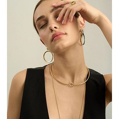 Stylish Gold Plated Cuff Choker Necklace