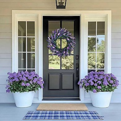 22" Lavender Wreath Handmade Floral Spring Summer Farmhouse Decor