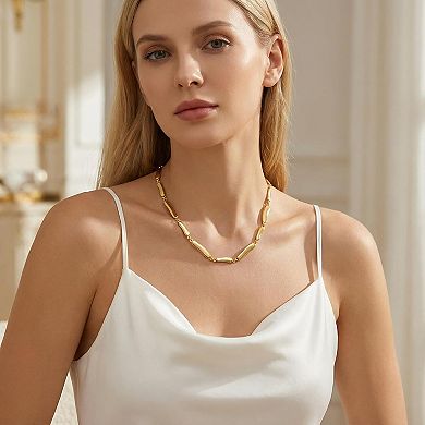 Bold Gold Link Choker Necklace