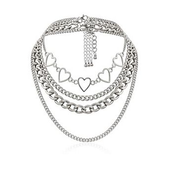 Simple Heart Choker Necklace for Women