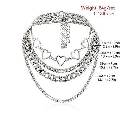 Simple Heart Choker Necklace for Women