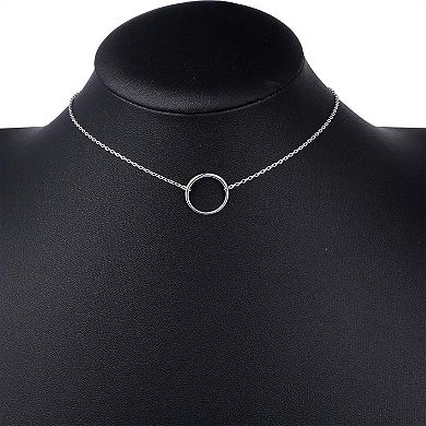 Simple Sterling Silver Choker Necklace