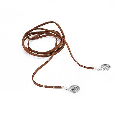 Brown Wrap Velvet Tassel Necklace