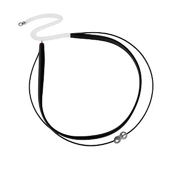 Boho Layered Black Leather Choker Necklace