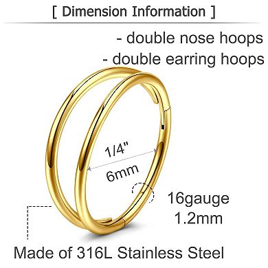 Double Nose Hoop Ring