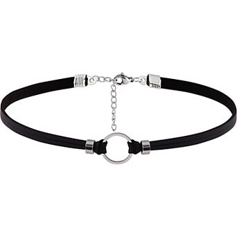 Black Faux Leather Choker