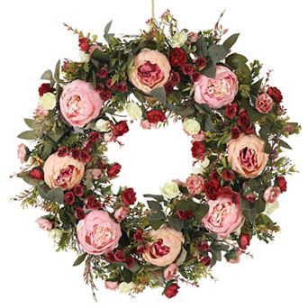 24 in Spring Summer Wreath Silk Grapevine Door Decorative