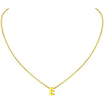 Small Letter Necklace Gold Plated for Women