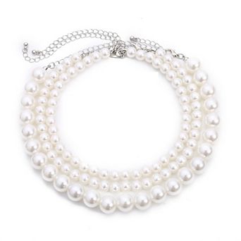 Chunky Pearl Choker Necklace