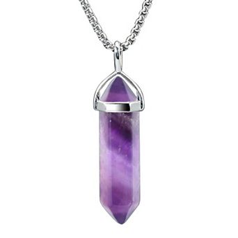Crystal Healing Pendant Necklace with Gemstone