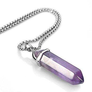 Crystal Healing Pendant Necklace with Gemstone