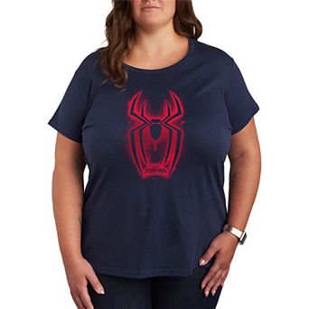 Plus Size Marvel Spider-Man Brand New Day Spray Symbol Graphic Tee