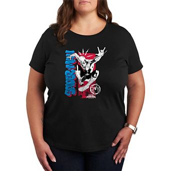 Plus Size Marvel Spider-Man Brand New Day Jump Action Graphic Tee